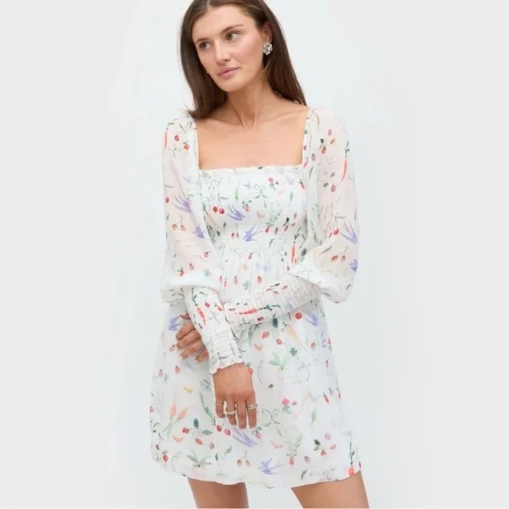 Hill House The Grace Mini Veggie Botanical Nap Dress